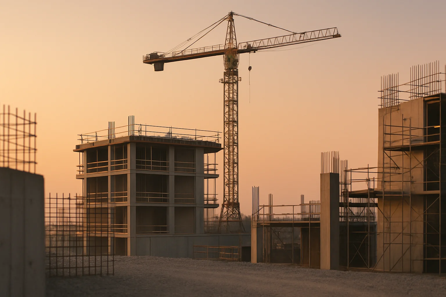 Plan de construction sur un bureau d'architecte